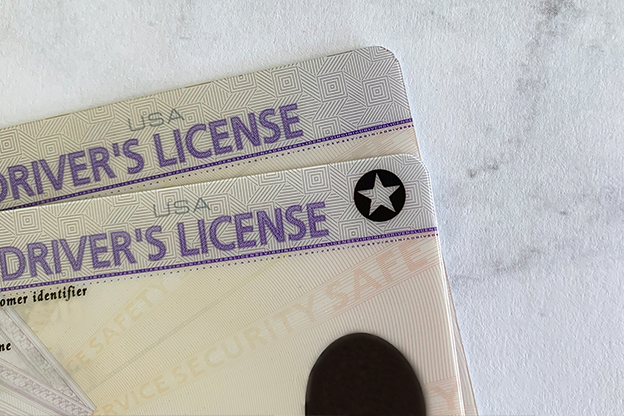 Drivers License Closeup Photo